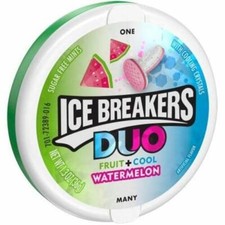 ICE BREAKERS DUO Watermelon Flavored Mints Pack of 4 