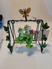  Romantic Frogs On Metal Swing Greenbriar International With Tag 865377
