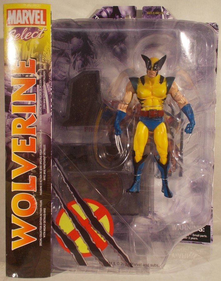Marvel Select Wolverine Classic X-Men Logan Yellow Tiger Stripe Diamond (MISP)