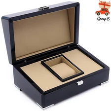 Luxury Single Wood Watch Box Gift Case Wristwatch Presentation Organizer Storage