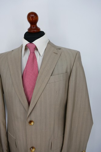 Pierre Cardin jacket size 48 virgin wool silk champagne black label excellent condition - Picture 4 of 9