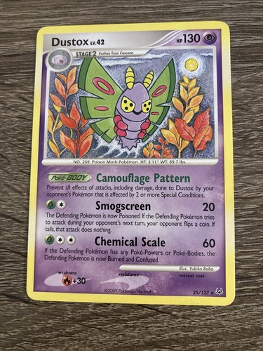 Dustox 25/127 Platinum Base Set Pokémon TCG Rare Regular