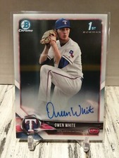 2018 Bowman Chrome 1st Owen White Base Auto Rangers MVP ROOKIE RC Autograph C1 