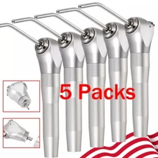 1-5Pcs Dental 3 Way Air Water Spray Triple Syringe Handpiece w/ 2 Nozzles Tips