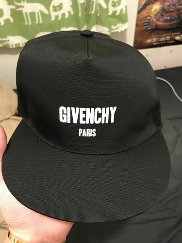 Givenchy Flat Bill Black Cap logo 