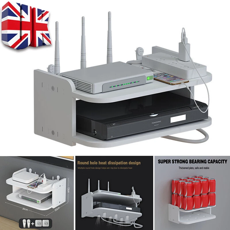 Floating Wall Mount Shelf TV Media DVD Player Sky Box Game Console