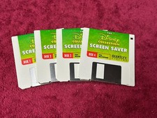 Disney Collection ScreenSaver For Macintosh, Computer Software 3.5"  Disk 1-4 