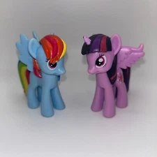 Lot of 2 Hasbro MLP 2015 My Little Pony 3 in Rainbow Dash & Twilight Sparkle
