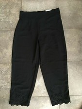 NWT Elle SM Black Poly Ankle Dress Pants Blooming Beauty Mid Rise Straight Pull