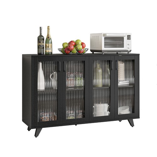 Sideboard Kitchen Buffet Cupboard Living Room Cabinet TV Stand with 2 / 4 Doors - Picture 43 of 57