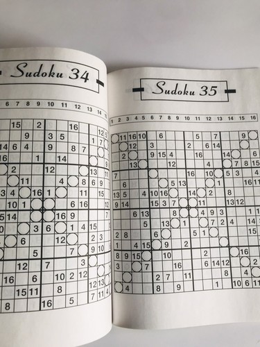 Lot Of 2 16 Grid SUDOKU SUPER CHALLENGER Sunday Size DELL Penny Press 