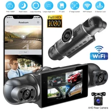 4 Channels Car DVR Dash Cam Video Recorder G-Sensor 1080P Front Rear Cameras