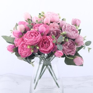 9 Heads Artificial Flowers Silk Peony Bouquet Fake Rose Wedding Home Party Decor 9 Heads Artificial Flowers Silk Peony Bouquet Fake Rose Wedding Home Party Decor