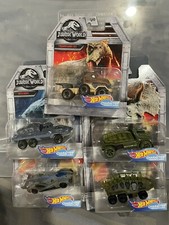 2017 Hot Wheels Jurassic World Character Cars Complete Set Of 5