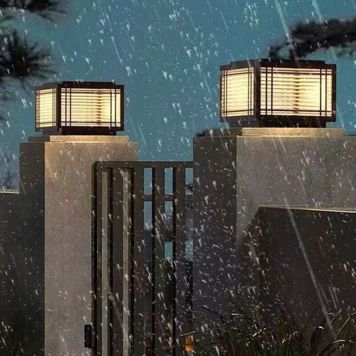Outdoor Post Lamp Home LED Solar Lamp Garden Gate Pillar Light Yard Pillar Light - Picture 13 of 17