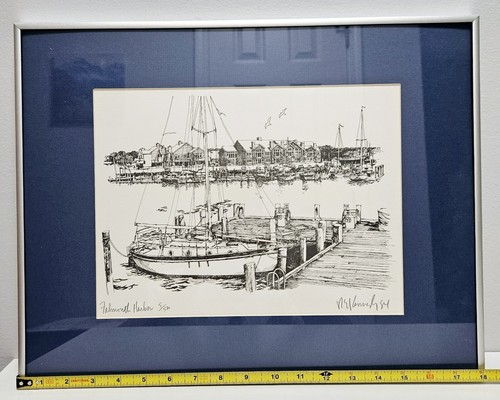 Robert Kennedy 'Falmouth Harbor, Mass.' Signed Lithograph Nautical Theme #5/500 - Picture 7 of 8