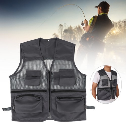 New Military Vest Breathable Multi Pocket Mesh Fishing Vest For Out FA - Picture 48 of 55