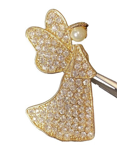 Broche Vintage Signée Ann Taylor - Motif Infini En Métal Couleur Or - État Occasion