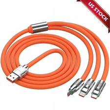 3 in 1 Fast Charging Cable Cell Phone Charger Cord For iPhone Type C Micro USB