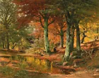 Wall art Autumn forest landscape Oil painting Art HD printed on canvas L3411