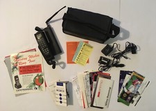 Motorola TX400 Vintage Mobile Phone w/ Attache Case Manuals 1990s Cell Cellular