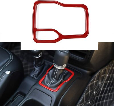 Red Inner Gear Panel Shift Cover Decor Trim for 2018-2023 Jeep Wrangler JL JT