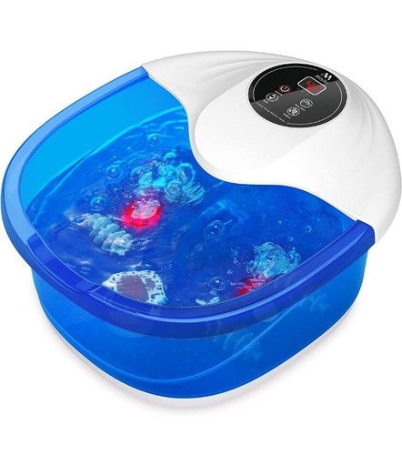 Misiki Foot Spa Foot Bath Massager with Heat Bubbles Vibration Rollers Pedicure - Picture 2 of 7