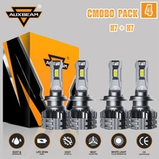 AUXBEAM F22 H7+H7 LED Headlights Conversion Kit for BMW 328i 1999-2000 2007-2016