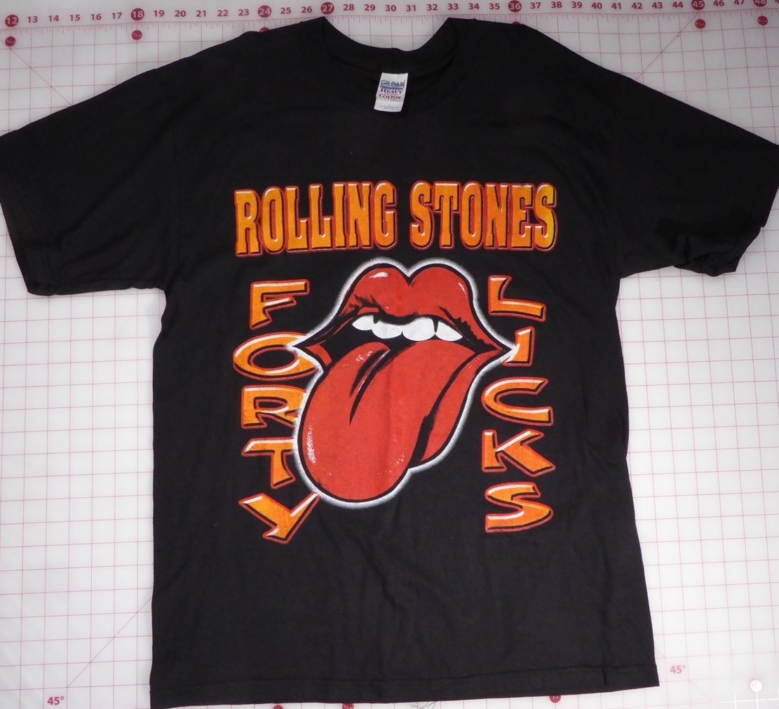 Rolling Stones T-Shirt L Black 40 Licks World Tour | eBay