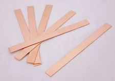 Raw Copper Sheet, Bracelet Cuff Blanks 6" x 0.5" 20ga Package Of 6