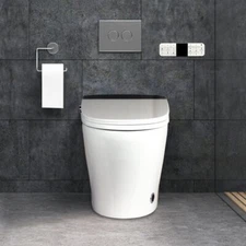 EUROTO Luxury Dual Flush Smart Toilet Bidet Auto Lid Heated Seat 3-User Memory