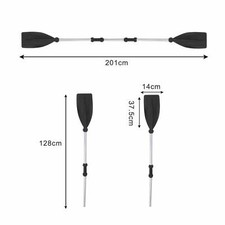 2 in 1 Detachable Boat Oars Kayak Paddles Aluminum Dinghy Surfing Canoe Raft