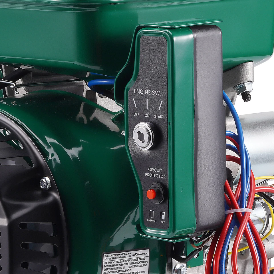 Motor de arranque eléctrico gasolina 15HP 420cc motor horizontal 4 tiempos rototiller Foto 4 de 4