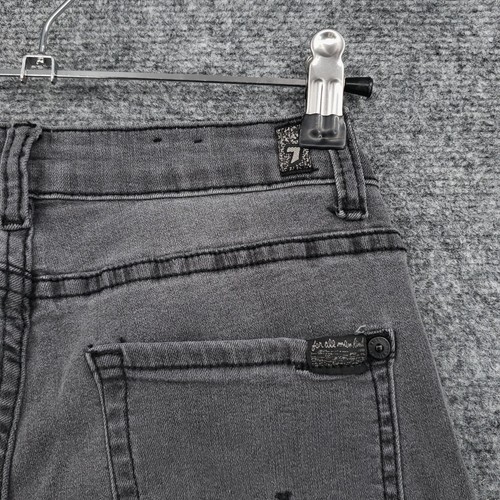 7 For All Mankind Jeans Girl 12 Youth Gray Slimmy Slim Fit Straight Leg Mid Rise - Picture 13 of 16