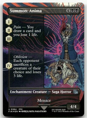 Summon: Anima (Borderless) #364 (Foil) (NM) Final Fantasy FIN Magic MTG