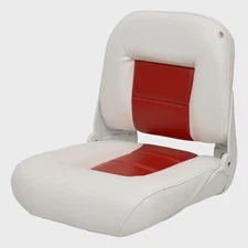 Tempress Boat Folding Low Back Seat 60939 | NaviStyle White / Red