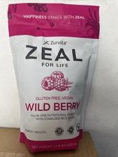 Zurvita Zeal for Life 30-Day Wellness Gluten Free, Vegan Wild Berry Exp:4/26 NEW
