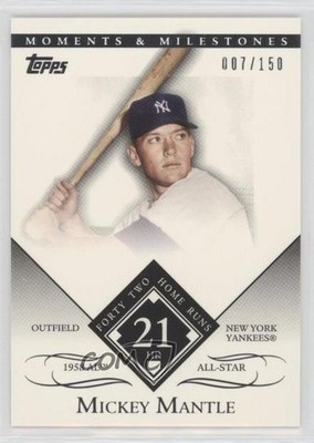 2007 Moments & Milestones Mickey Mantle (1956 Triple Crown 52 Home Runs) HOF 1q7