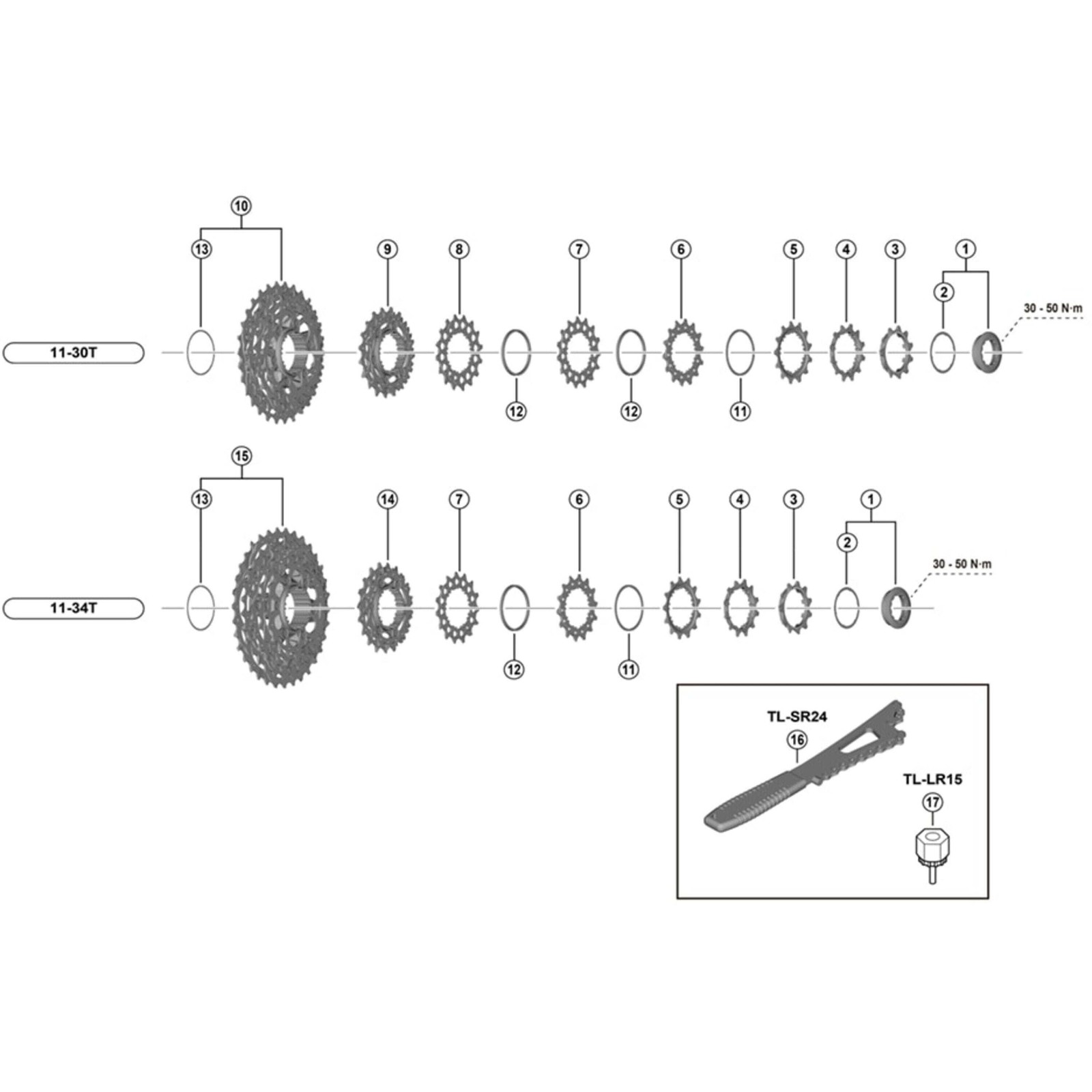 Shimano Spares CS-R9200 low spacer