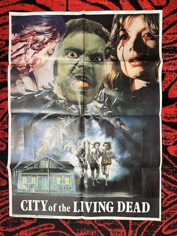 City of the Living Dead Original Pakistani Poster Catriona MacColl Horror fulci