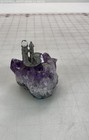 Vintage Miniature Pewter Castle on Amethyst Crystal — photo 3