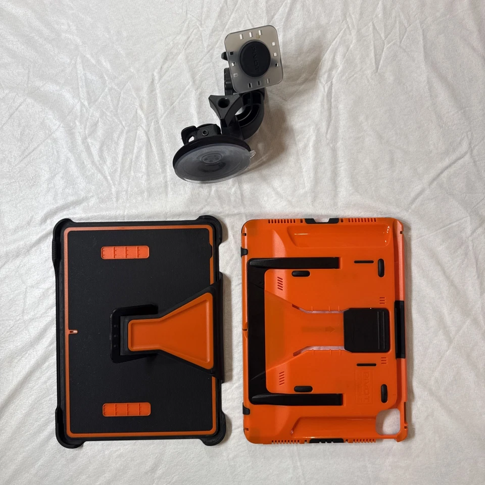 Funda Pivote Naranja/Negro A020A Para iPad M2 M3 Con Accesorio de Succión Pilotos Foto 4 de 4
