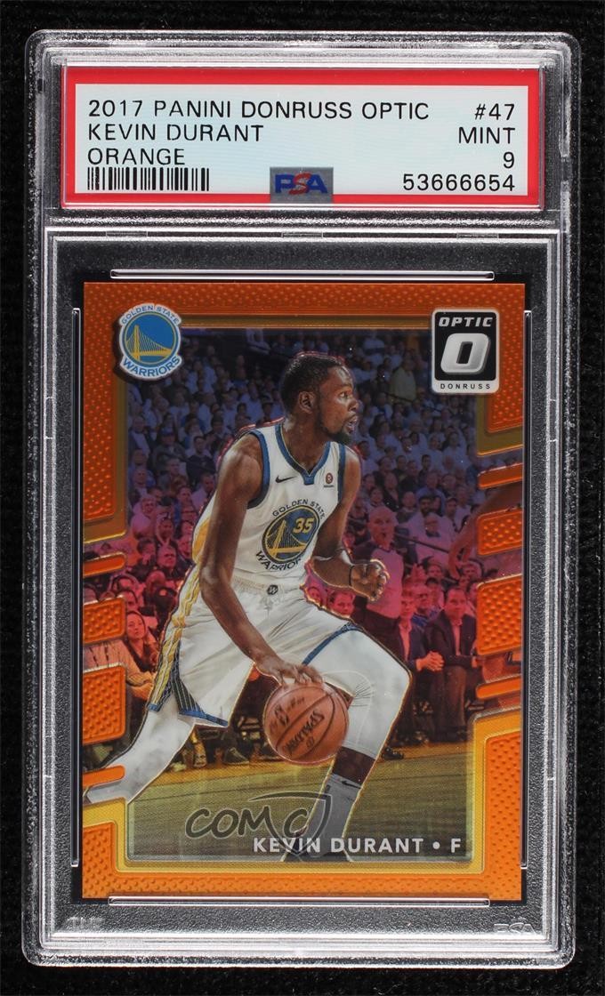2017 Panini Donruss Optic Orange Prizm 46/199 Kevin Durant #47 PSA 9 MINT 0v79