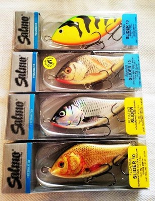 LOT4 Salmo Slider 10. Pike Muskie Bass Predatory Fish