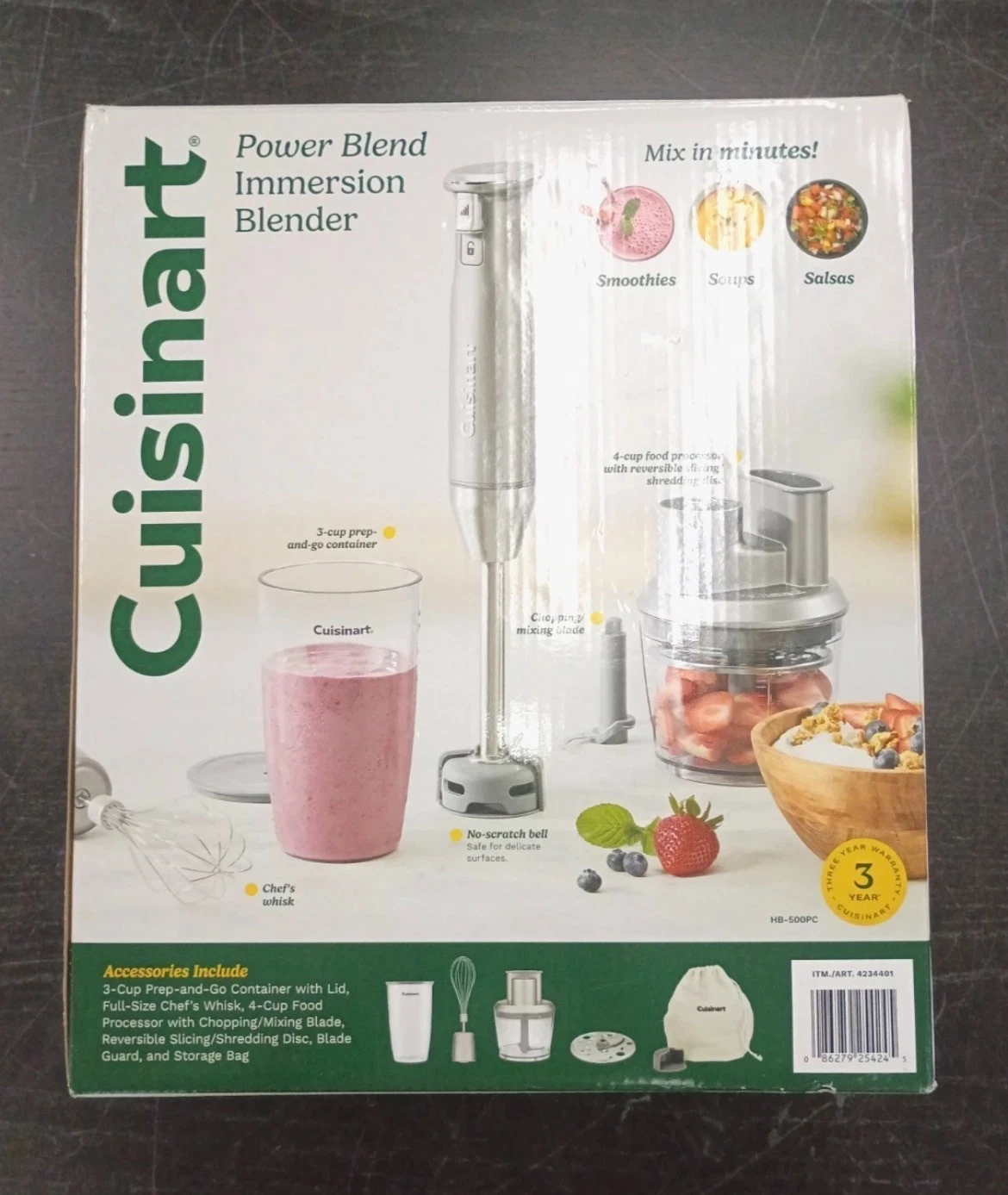 Cuisinart Power Blend Immersion Blender Hand Mixer NEW in Open Box
Opens in a new window or tab