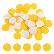 50 Pcs Adhesive Felt Circles, 3/4" Round Non-Woven Felt Stickers, Yellow