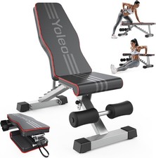 Yoleo Adjustable Weight Bench for Full Body Workout; Foldable Bench Press Bench