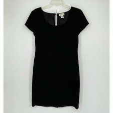 Ann Taylor Women's Vintage Black Short Sleeve Cocktail LBD Sheath Dress Size 6