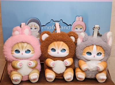 misha and puff 9-12m Pierrot 猫 MINISO mofusand Kiramekko Fluffy Kittens Series Vinyl Plush Blind