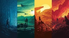 Star Wars the force awakens collage wars first Custom Gaming Mat Desk 2437